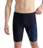 Men's Endurance10 Tide Print Sports Gala Logo Jammer - True Navy & Cobalt Pop