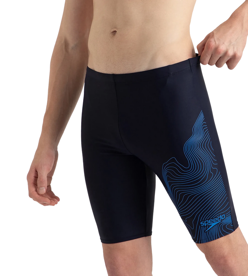 Men's Endurance10 Tide Print Sports Gala Logo Jammer - True Navy & Cobalt Pop