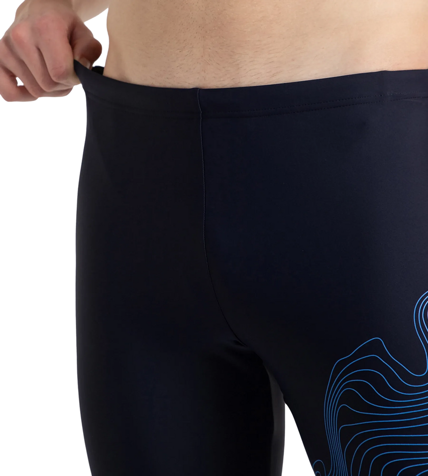 Men's Endurance10 Tide Print Sports Gala Logo Jammer - True Navy & Cobalt Pop