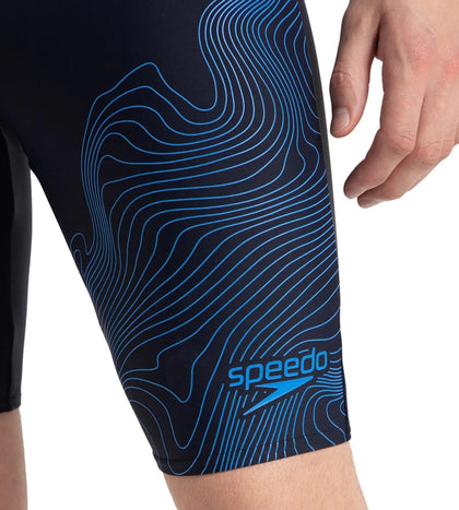 Men's Endurance10 Tide Print Sports Gala Logo Jammer - True Navy & Cobalt Pop