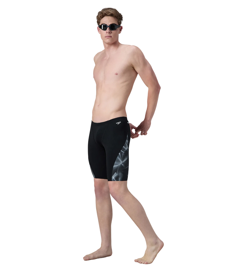 Men's Endurance+ Digital Print V-Cut Jammer - Black & White