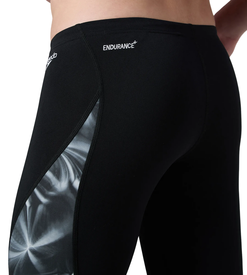 Men's Endurance+ Digital Print V-Cut Jammer - Black & White