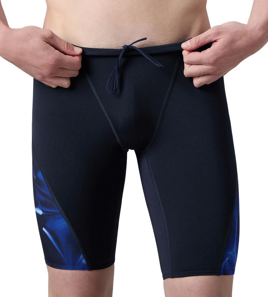 Men's Endurance+ Digital Print V-Cut Jammer - True Navy & Periwinkle Blue