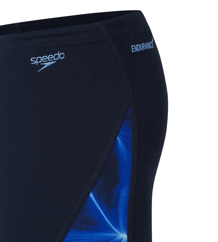 Men's Endurance+ Digital Print V-Cut Jammer - True Navy & Periwinkle Blue