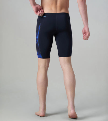 Men's Endurance+ Digital Print V-Cut Jammer - True Navy & Periwinkle Blue