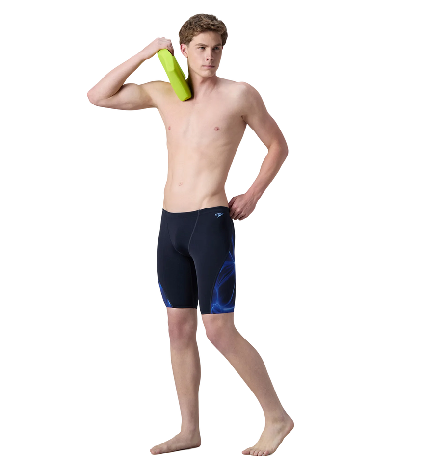 Men's Endurance+ Digital Print V-Cut Jammer - True Navy & Periwinkle Blue