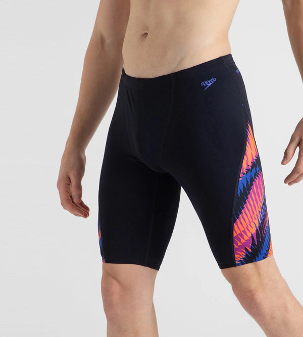 Men's Endurance+ Razorsharp High Tide Digital Print V-Cut Jammer - True Navy, Amber Wave & Cobalt Pop