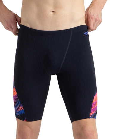 Men's Endurance+ Razorsharp High Tide Digital Print V-Cut Jammer - True Navy, Amber Wave & Cobalt Pop