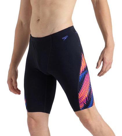 Men's Endurance+ Razorsharp High Tide Digital Print V-Cut Jammer - True Navy, Amber Wave & Cobalt Pop