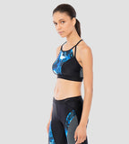 Women's H20 Active Stormza Crop Top - Black & Ultramarine