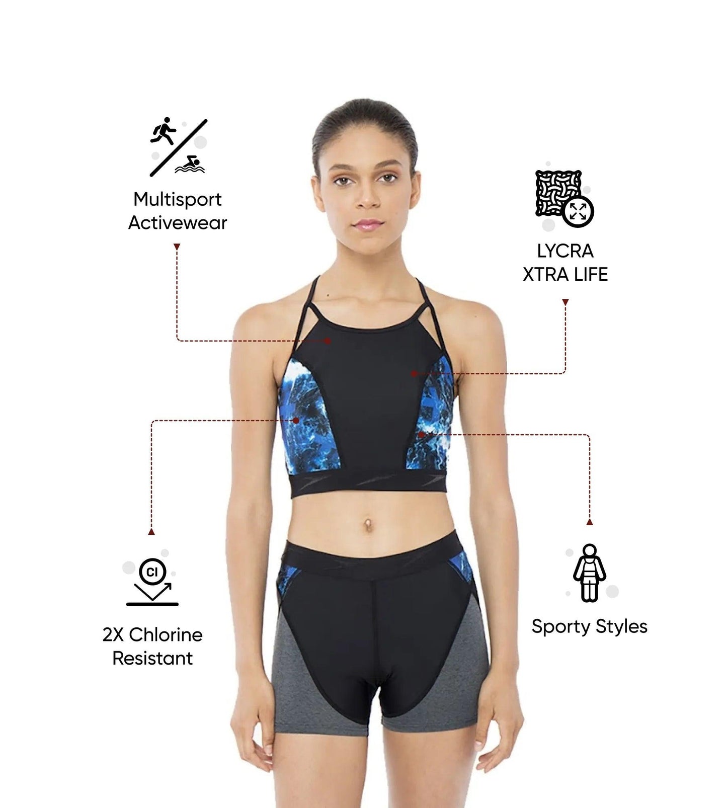 Buy Speedo Tank Top Black Ultramarine Stellar SwimActive Online Speedo India