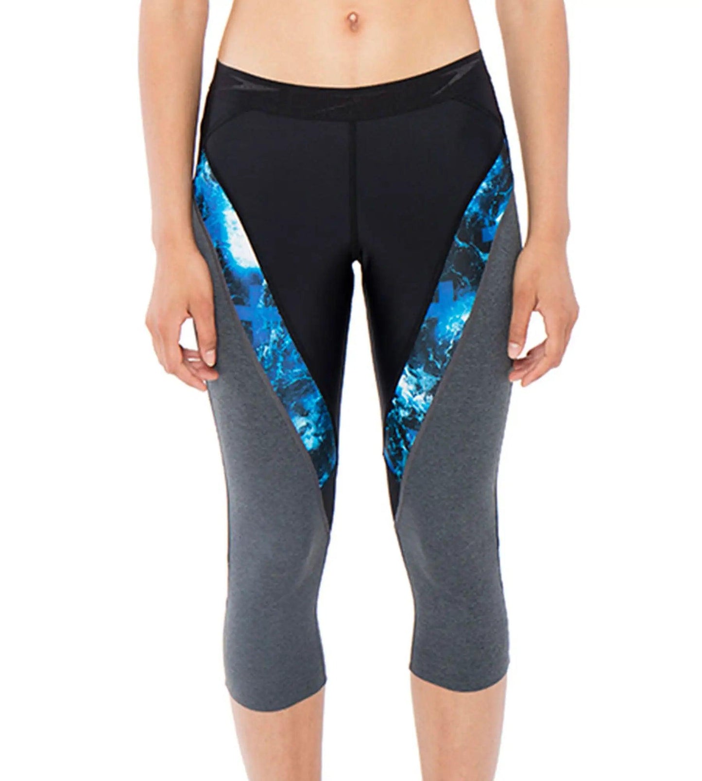 Women's H20 Active Stormza Sport Capri - Black &  Ultramarine_1