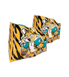 Unisex Aanadi Bengali Tiger Print Swim Confidence Armbands For Tot's - Orange & Green