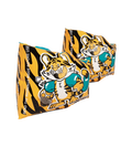 Unisex Aanadi Bengali Tiger Print Swim Confidence Armbands For Tot's - Orange & Green