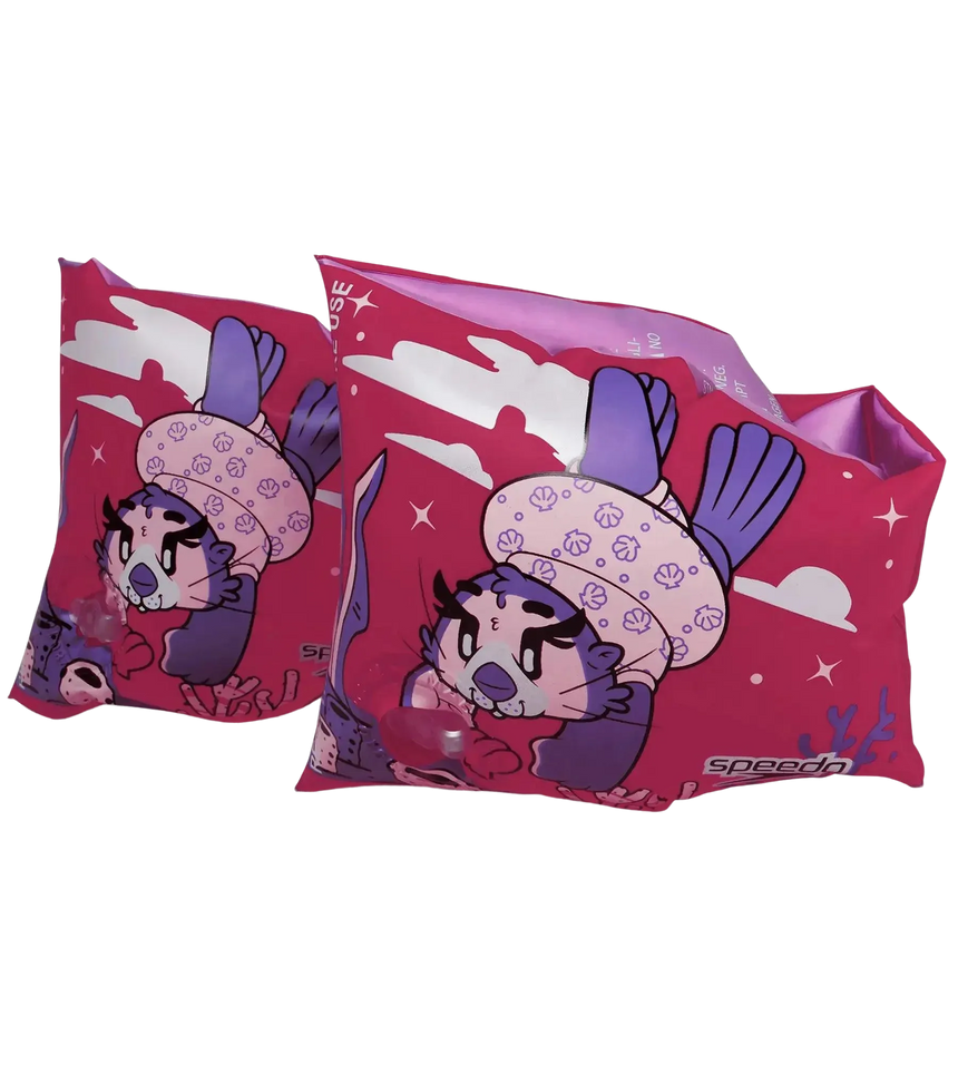 Unisex Aria Sea Otter Print Swim Confidence Armbands For Tot's - Pink & Purple