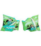 Unisex Chima African Penguin Print Swim Confidence Armbands For Tot's - Green & Blue