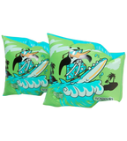 Unisex Chima African Penguin Print Swim Confidence Armbands For Tot's - Green & Blue