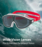 Unisex Adult Rift Clear-Lens Swim Goggles - Bondi Blue & White