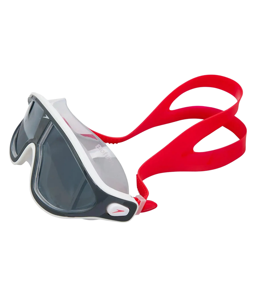 Unisex Adult Rift Smoke-Lens Swim Goggles - Lava Red & Oxid Grey