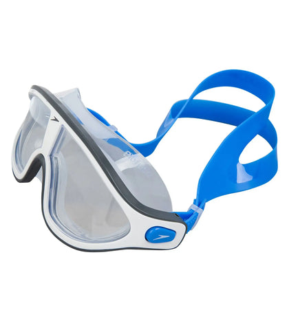 Unisex Adult Rift Clear-Lens Swim Goggles - Bondi Blue & White_2