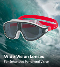 Unisex Adult Rift Clear-Lens Swim Goggles - Bondi Blue & White