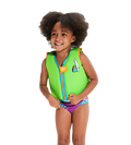 Chima Penguin Print Swim Confidence Float Vest For Tot's - Green & Blue