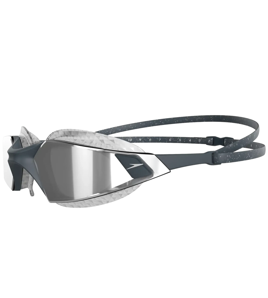 Unisex Adult Aquapulse Pro Mirror-Lens Swim Goggles - Grey & Silver