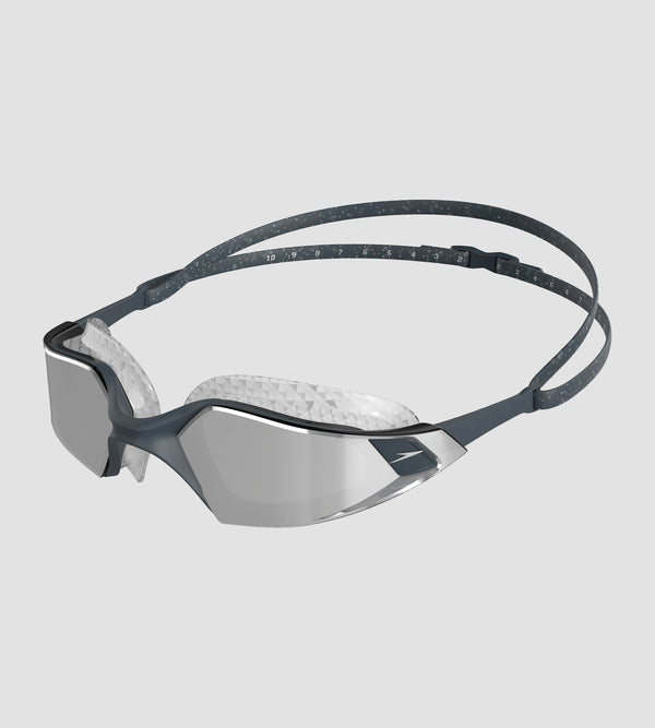 Unisex Adult Aquapulse Pro Mirror-Lens Swim Goggles - Grey & Silver