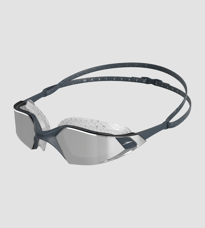 Unisex Adult Aquapulse Pro Mirror-Lens Swim Goggles - Grey & Silver