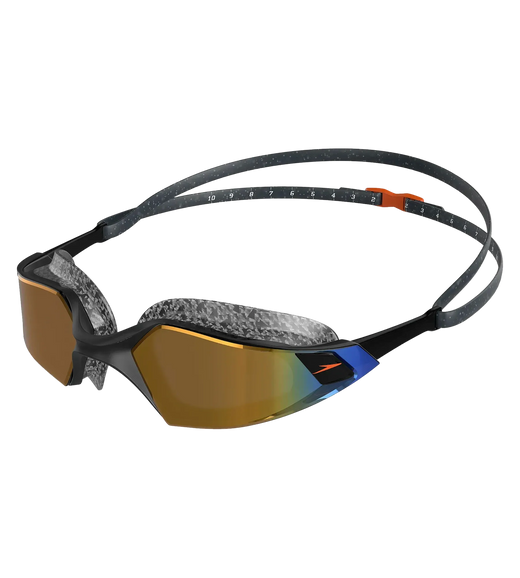 Unisex Adult Aquapulse Pro Mirror Lens Swim Goggles - Black & Gold