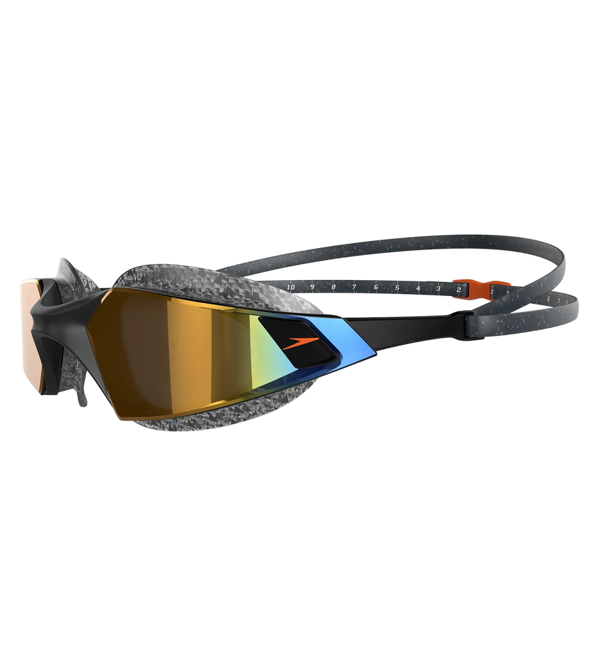 Unisex Adult Aquapulse Pro Mirror Lens Swim Goggles - Black & Gold