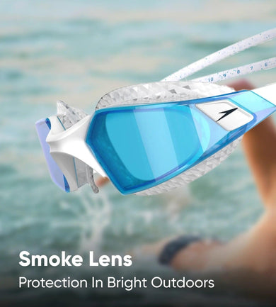 Unisex Adult Aquapulse Pro Tint-Lens Swim Goggles - White & Blue