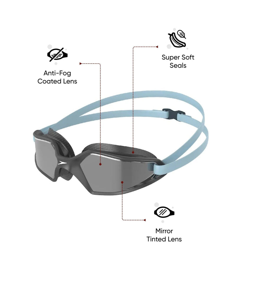 hydropulse mirror goggles Buy Speedo Hydropulse Mirror Grey-Silver Swim Goggles Online