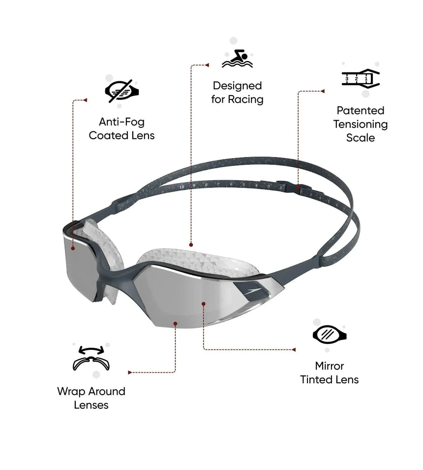 Unisex Adult Hydropulse Tint-Lens Swim Goggles - Tint & Blue