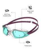 Unisex Kids Hydropulse Tint-Lens Swim Goggles (Age Range -  6-14 Years) - Purple & Blue