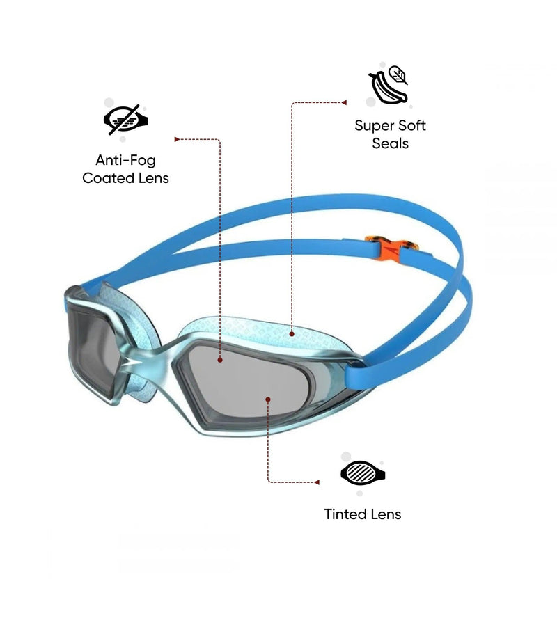 Buy Speedo Hydropulse Blue-Smoke Swim Goggles Online Speedo India