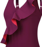 Women's Spdscu Rubysun One Piece Swimwear - Purple & Red_7