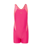 Girl's Endurance10 Print Splice Muscleback Legsuit - Ruby, Tropic Coral  & Margarita Pink