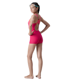 Girl's Endurance10 Print Splice Muscleback Legsuit - Ruby, Tropic Coral  & Margarita Pink
