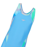 Girl's Endurance10 Print Splice Muscleback Legsuit - Periwinkle Blue & Glassy Pink
