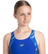 Girl's Recycled Endurance 10 Hyperboom Splice Muscleback Legsuit Swimwear - True Cobalt & Curious Blue