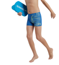 Boy's Enduraflex Tide Print Sports Gala Logo Aquashort - Turkish Sea & Hyper Yellow