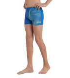Boy's Enduraflex Tide Print Sports Gala Logo Aquashort - Turkish Sea & Hyper Yellow