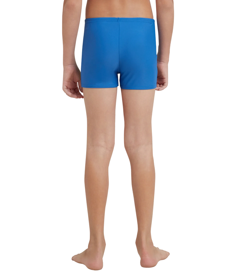 Boy's Enduraflex Tide Print Sports Gala Logo Aquashort - Turkish Sea & Hyper Yellow