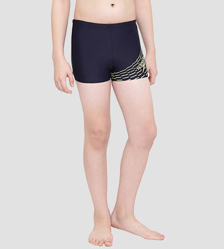 Boy's Endurance 10 Medley Logo Aquashort - True Navy & Spritz