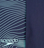 Boy's Endurance10 Tide Print Sports Gala Logo Aquashort - True Navy & Arctic Glass
