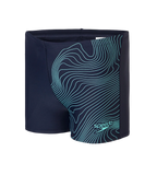 Boy's Endurance10 Tide Print Sports Gala Logo Aquashort - True Navy & Arctic Glass