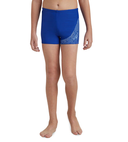 Boy's Endurance 10 Medley Logo Aquashort - True Cobalt & Curious Blue
