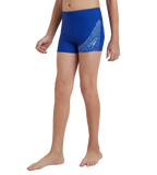 Boy's Endurance 10 Medley Logo Aquashort - True Cobalt & Curious Blue