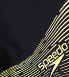 Boy's Endurance 10 Medley Logo Aquashort - Black & Lemon Drizzle